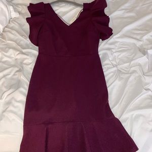 Dark Maroon Dress.